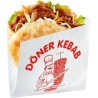 Sac à Doner kebab marron de  16 x 16 cm