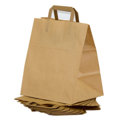 250 sacs en papier kraft brun de 26x17x25cm