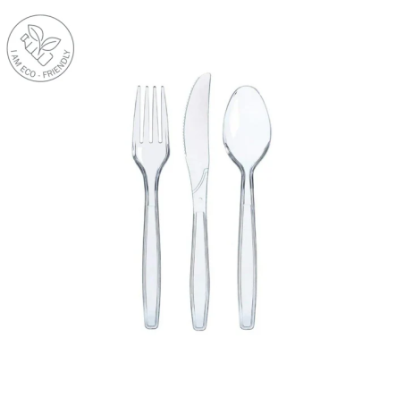 100 fourchettes en plastique (couverts réutilisables)