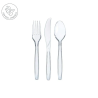 100 couteaux en plastique (couverts réutilisables)